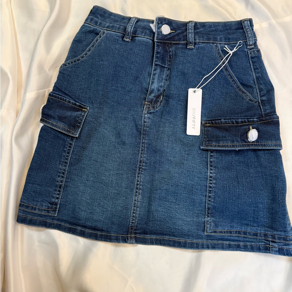 Stylish Blue Denim Mini‎ Skirt